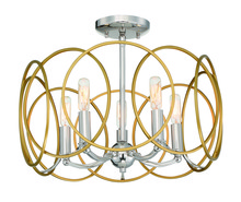Minka-Lavery 4025-679 - Chassell - 5 Light Semi Flush/pendantconvertible