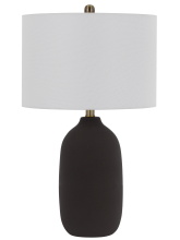 CAL Lighting BO-3226TB - 25.5 In. Height Matte Black Ceramic Table Lamp