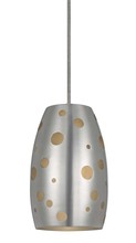 CAL Lighting UP-1102/6-BS - 7.6" Tall Glass Pendant with Oil Rubbed Bronze Cord