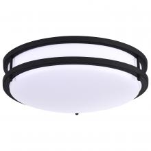 Nuvo 62/1736 - Glamour LED 14 inch; Flush Mount Fixture; Black Finish; CCT Selectable 3K/4K/5K