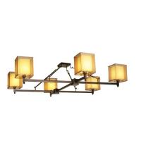 Meyda White 125067 - 60"Sq Horizon Bay 6 LT Semi-Flushmount