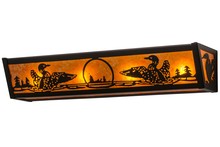 Meyda White 14254 - 24"W Loon Vanity Light