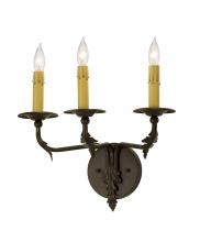 Meyda White 146496 - 14" Wide Sergius 3 Light Wall Sconce