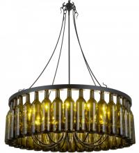 Meyda White 158134 - 38"W Tuscan Vineyard Estate 36 Wine Bottle Chandelier