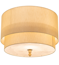 Meyda White 190703 - 32" Wide Cilindro Lujoso Two Tier Semi-Flushmount