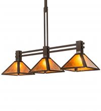 Meyda White 215721 - 45" Long Soffe Mission 3 Light Island Pendant