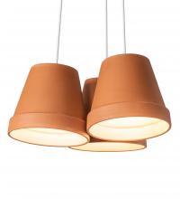 Meyda White 216777 - 20" Wide Flower Pot 3 Light Pendant