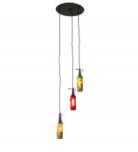Meyda White 239714 - 16" Wide 3 Light Wine Bottle Pendant