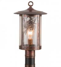 Meyda White 90623 - 10"W Fulton Winter Pine Post Mount
